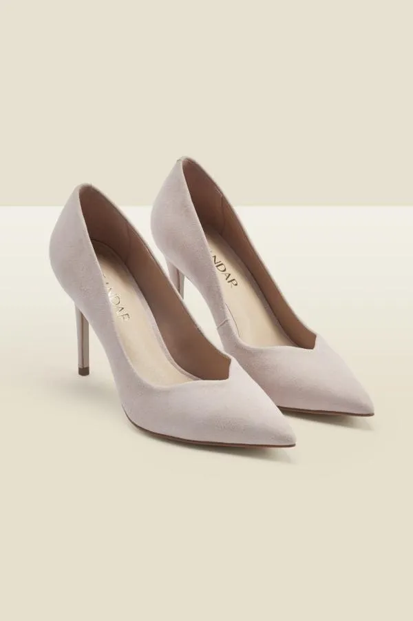 Sosandar Heels Women Celine Nude Suede Sweetheart High Court Shoes