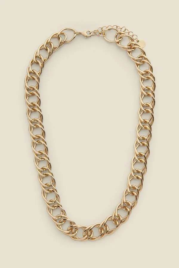 Sosandar Jewellery Women Gold Plated Chain Link Necklace