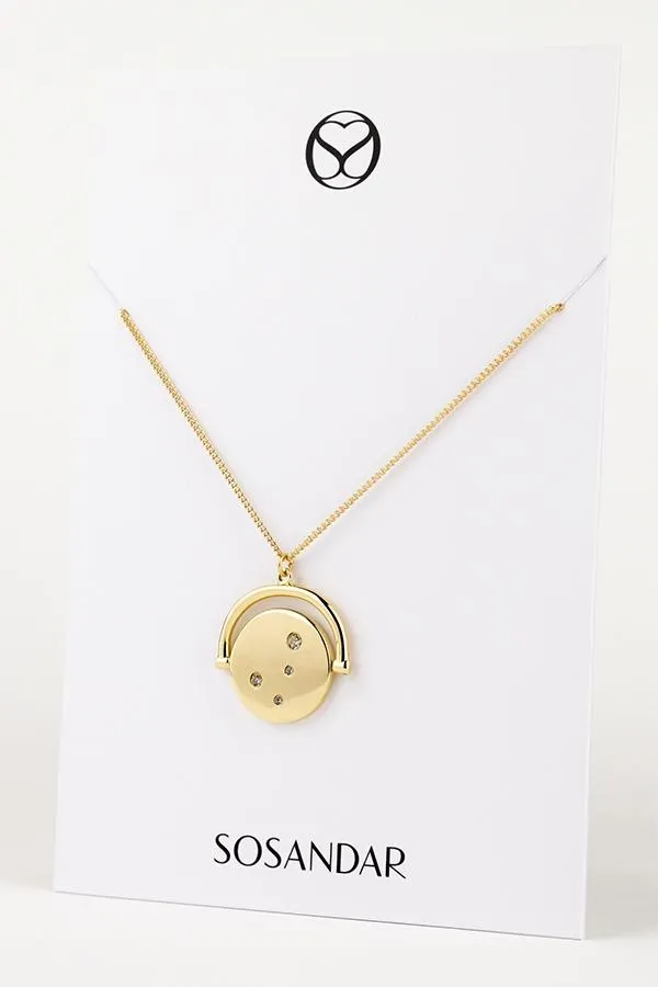 Sosandar Jewellery Women Gold Plated Luxe Jewelled Pendant Necklace
