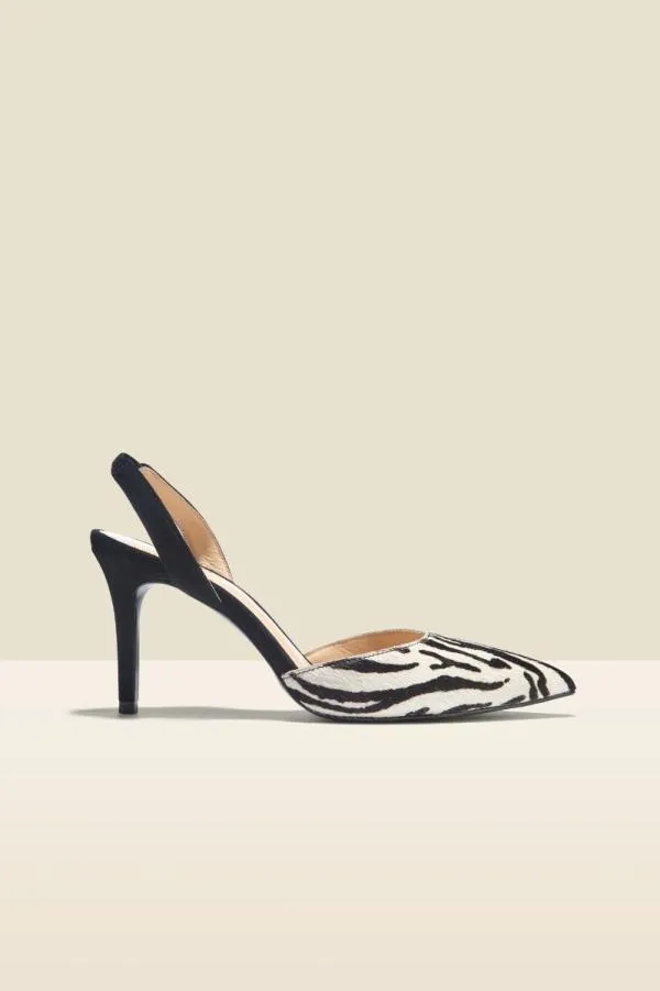 Sosandar Mid Heels Women Ciara Zebra Print Court Shoe