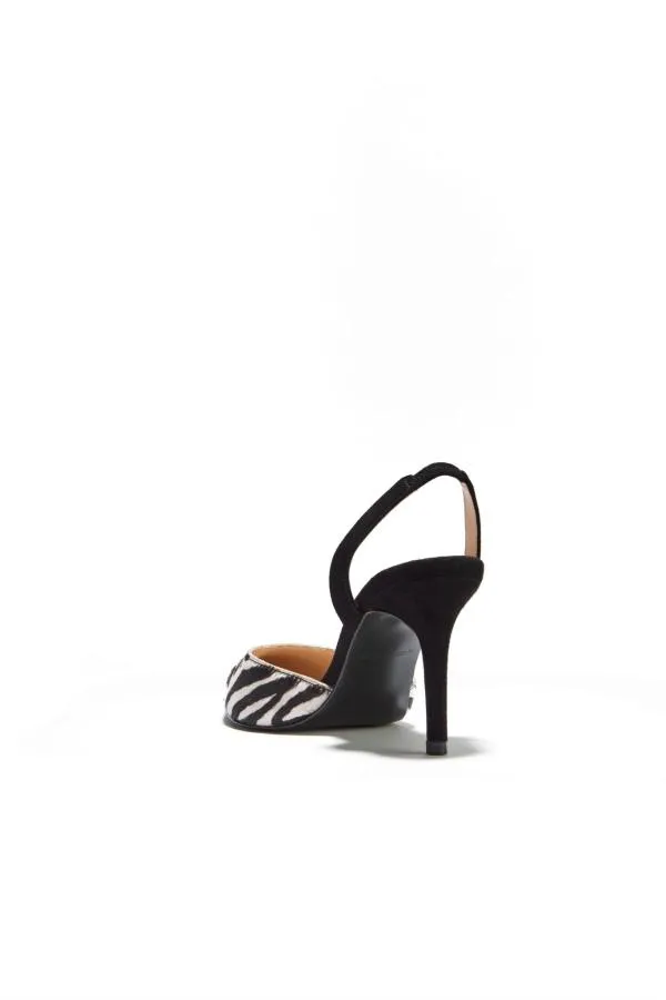 Sosandar Mid Heels Women Ciara Zebra Print Court Shoe