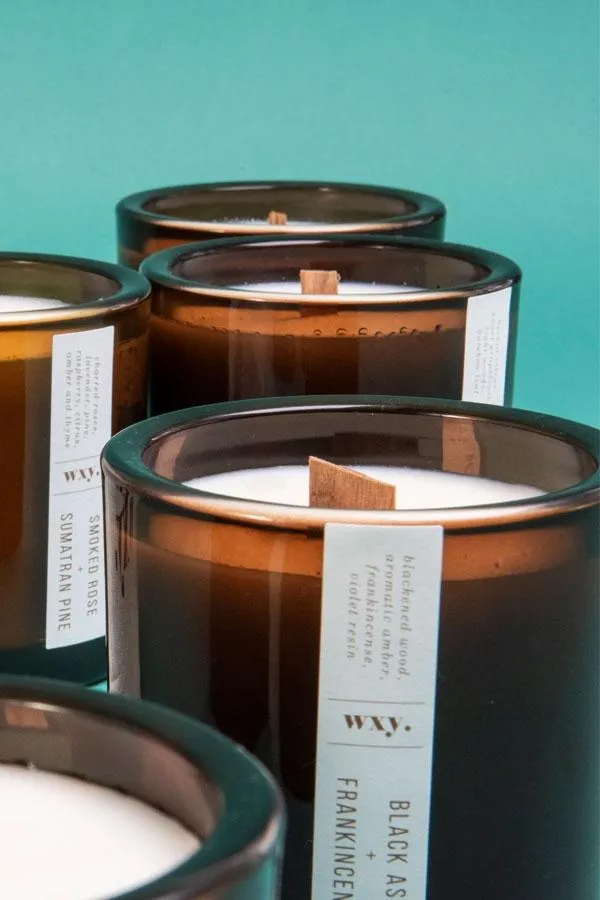Sosandar Nightwear Women WXY Bamboo and Bergamot Large Wood Wick Candle