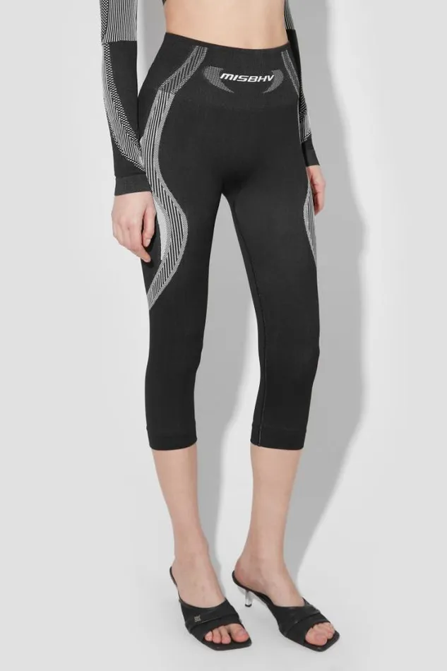 Sport Capri Leggings Blackwhite Women MISBHV Leggings