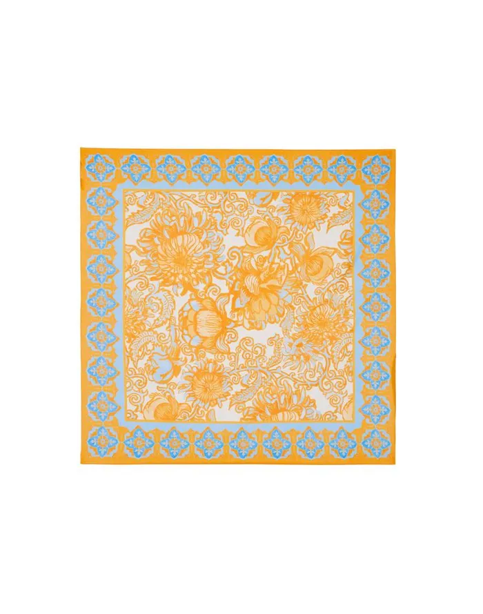 Square Scarf Anemone Orange Women La Double J Foulards and Scarves