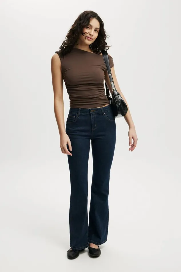 Stretch Bootcut Flare Jean Oxford Blue Women Cotton On Pants