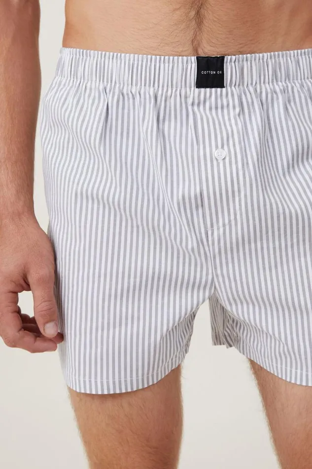 Stretch Boxer Short Grey White Stripe Men Cotton On Socks and Underwear Stretch Boxer Short Grey White Stripe Men Cotton On Socks and Underwear
