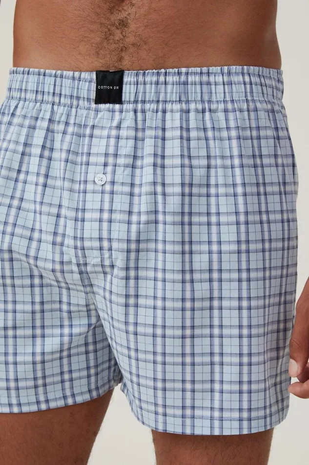 Stretch Boxer Short Light Blue Skate Check Men Cotton On Socks and Underwear Stretch Boxer Short Light Blue Skate Check Men Cotton On Socks and Underwear