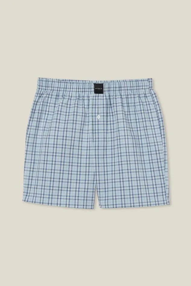 Stretch Boxer Short Light Blue Skate Check Men Cotton On Socks and Underwear Stretch Boxer Short Light Blue Skate Check Men Cotton On Socks and Underwear