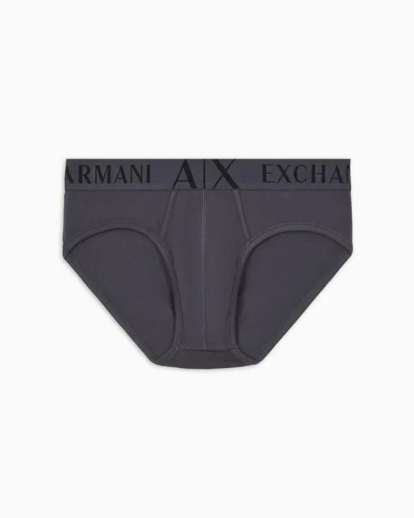Stretch Cotton Briefs Grey Men Armani Intimates And Loungewear