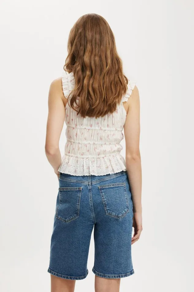 Stretch Denim Bermuda Short Sea Blue Women Cotton On Shorts