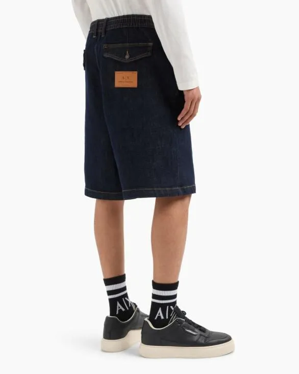 Stretch Denim Bermuda Shorts Blue Men Armani Matching Sets Stretch Denim Bermuda Shorts Blue Men Armani Matching Sets