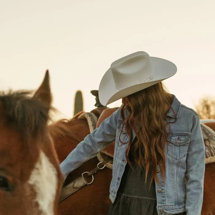 Stretch Denim Jacket Blue Women Stetson Jackets