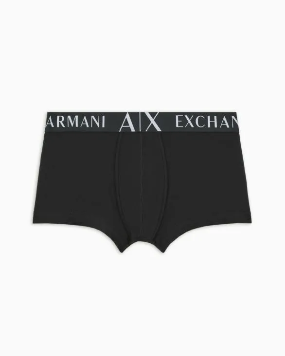 Stretch Fabric Boxer Shorts Green Men Armani Intimates And Loungewear