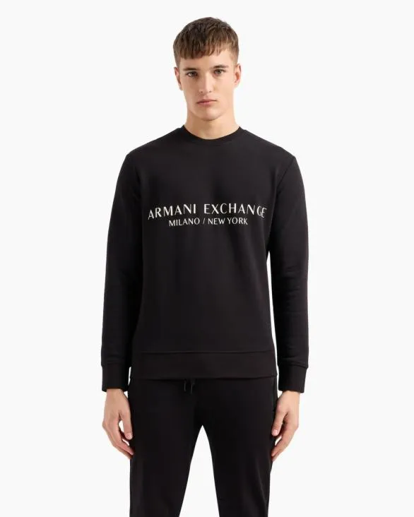 Stretch Fabric Zipup Hoodie Black Men Armani Matching Sets