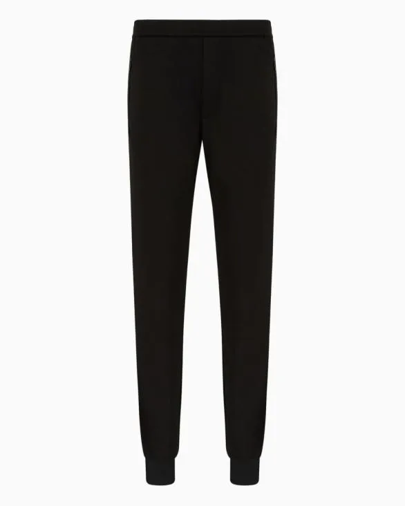 Stretch Nylon Jogger Trousers Black Men Armani Matching Sets