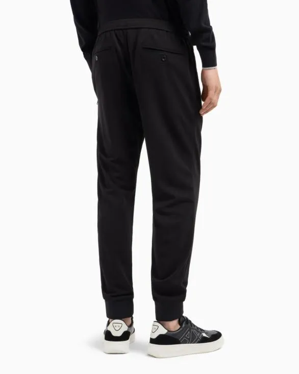 Stretch Nylon Jogger Trousers Black Men Armani Matching Sets Stretch Nylon Jogger Trousers Black Men Armani Matching Sets