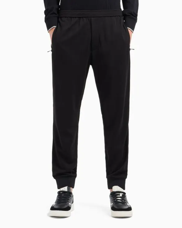 Stretch Nylon Jogger Trousers Black Men Armani Matching Sets Stretch Nylon Jogger Trousers Black Men Armani Matching Sets