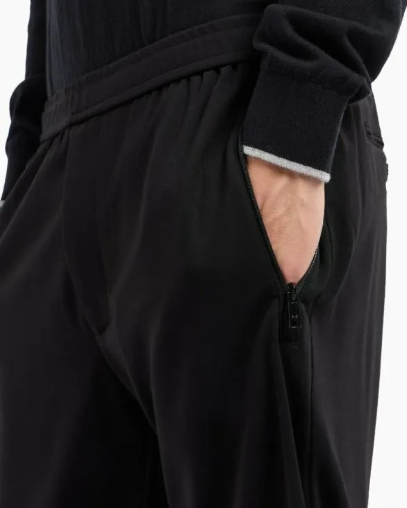 Stretch Nylon Jogger Trousers Black Men Armani Matching Sets Stretch Nylon Jogger Trousers Black Men Armani Matching Sets