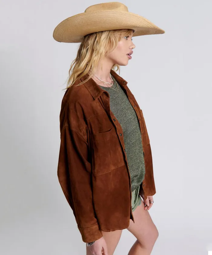 SUEDE DARIA SHACKET Women One Teaspoon Tops SUEDE DARIA SHACKET Women One Teaspoon Tops