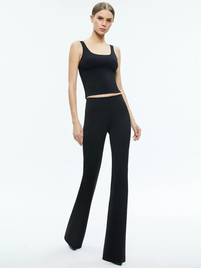 Suits Women Alice Olivia RMP BACK ZIP BOOTCUT PANT Black
