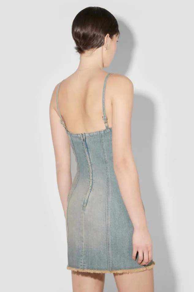 Sunset Wash Lara Laced Denim Mini Dress Blue Women MISBHV Dresses