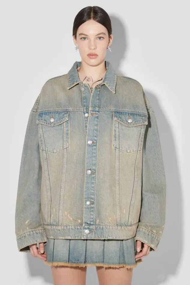 Sunset Wash Oversized Denim Jacket Blue Women MISBHV Outerwear