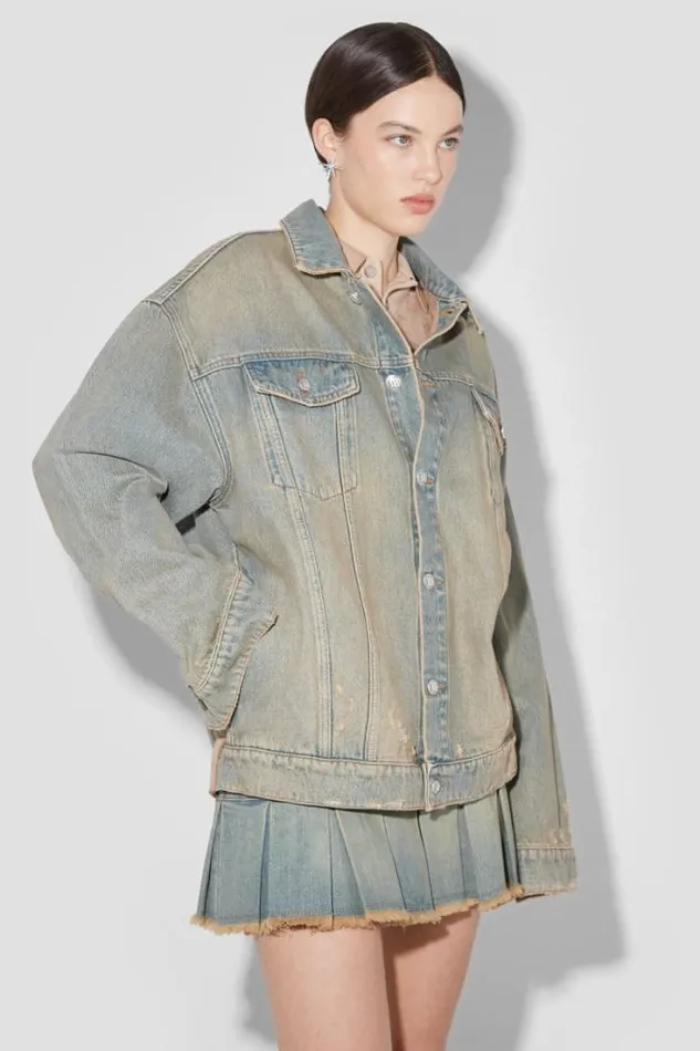 Sunset Wash Oversized Denim Jacket Blue Women MISBHV Outerwear
