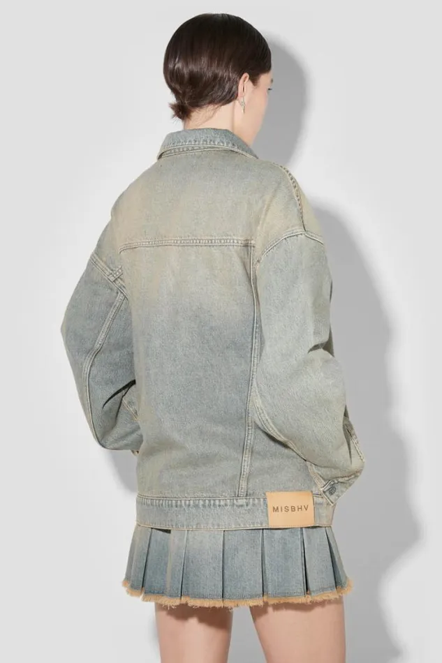 Sunset Wash Oversized Denim Jacket Blue Women MISBHV Outerwear