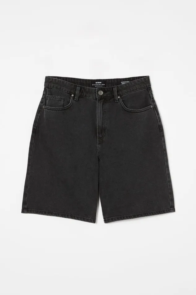 Super Baggy Denim Jort Graphite Black Women Cotton On Shorts Super Baggy Denim Jort Graphite Black Women Cotton On Shorts