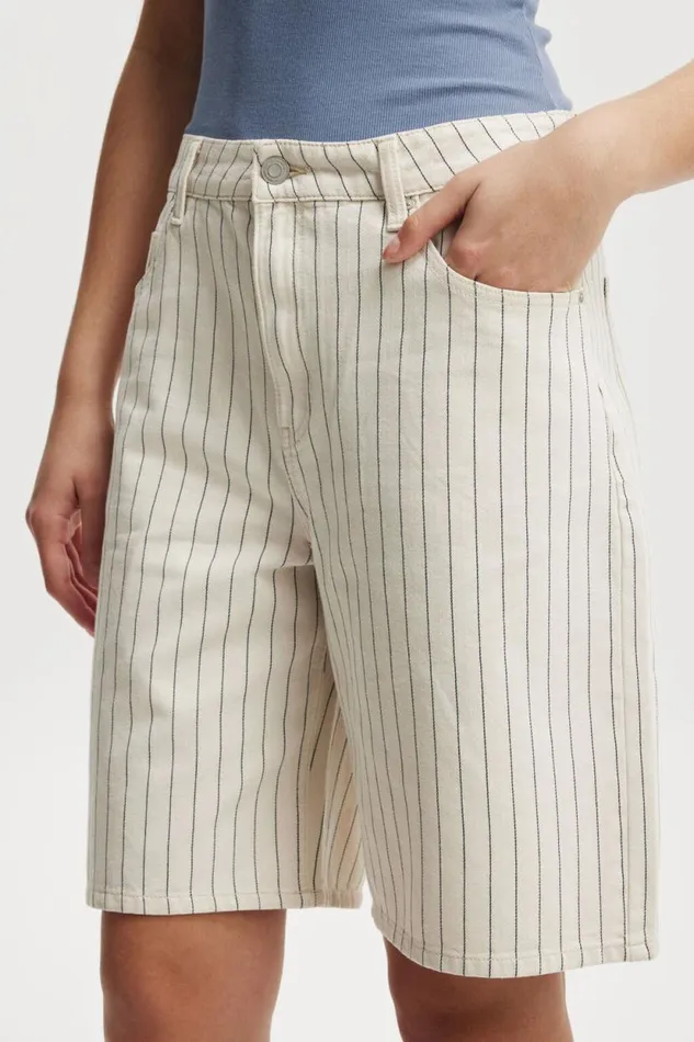 Super Baggy Denim Jort Portsea Stripe Women Cotton On Shorts Super Baggy Denim Jort Portsea Stripe Women Cotton On Shorts