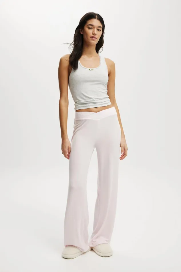 Super Soft V Front Pant Tender Touch Pink Women Cotton On Pajamas