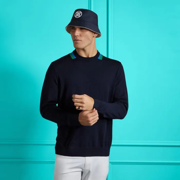 Sweaters Men GFORE COLOURBLOCK INTARSIA CREWNECK MERINO WOOL SWEATER Twilight Sweaters Men GFORE COLOURBLOCK INTARSIA CREWNECK MERINO WOOL SWEATER Twilight