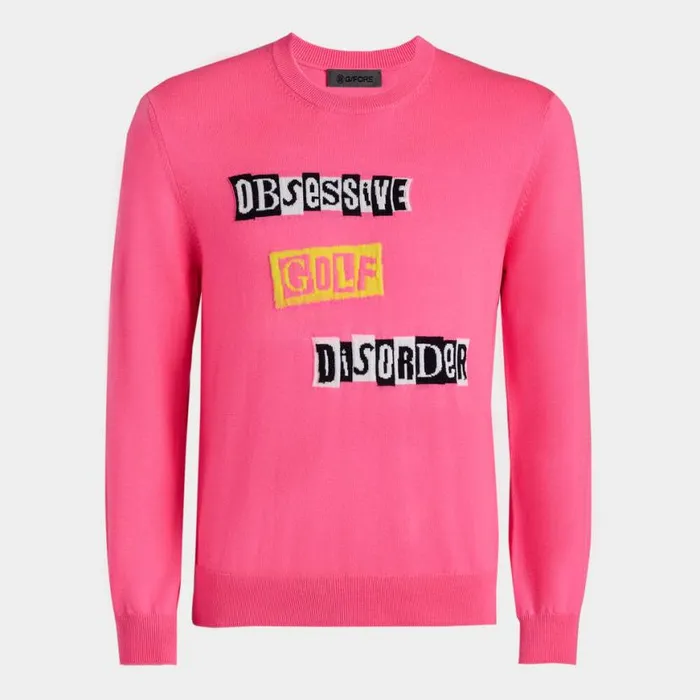 Sweaters Men GFORE LTD RELEASE OGD MERINO WOOL SWEATER Knockout Pink Sweaters Men GFORE LTD RELEASE OGD MERINO WOOL SWEATER Knockout Pink