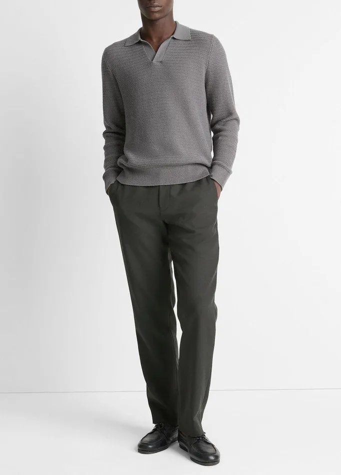 Sweaters Men Vince CraftsmanRib CottonCashmere JohnnyCollar Sweater Rain Cloud Sweaters Men Vince CraftsmanRib CottonCashmere JohnnyCollar Sweater Rain Cloud