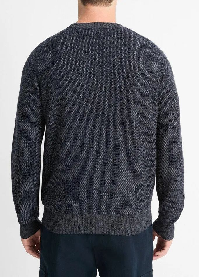 Sweaters Men Vince GeoJacquard WoolBlend Crew Neck Sweater Coastal Bluemedium Grey Sweaters Men Vince GeoJacquard WoolBlend Crew Neck Sweater Coastal Bluemedium Grey