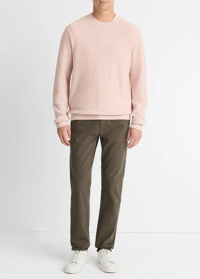 Sweaters Men Vince GeoJacquard WoolBlend Crew Neck Sweater Pink Hazeclassic Cream Sweaters Men Vince GeoJacquard WoolBlend Crew Neck Sweater Pink Hazeclassic Cream