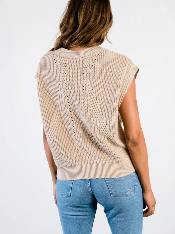 Sweaters Women Able Jess Sweater Vest Oatmeal