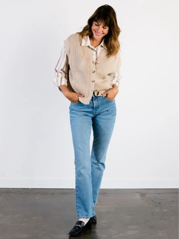 Sweaters Women Able Jess Sweater Vest Oatmeal