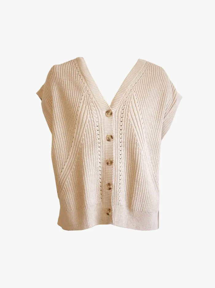 Sweaters Women Able Jess Sweater Vest Oatmeal