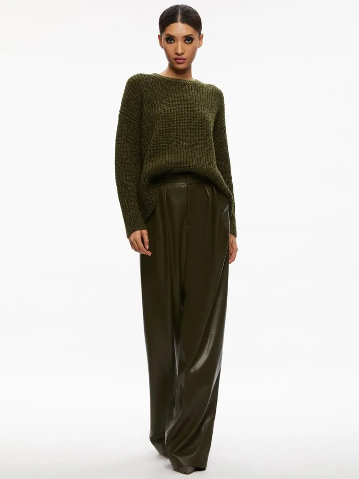 Sweaters Women Alice Olivia VERE DETACHABLE TURTLENECK SWEATER Bordeaux