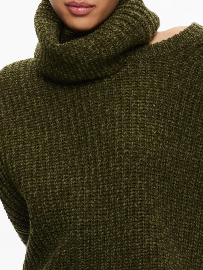 Sweaters Women Alice Olivia VERE DETACHABLE TURTLENECK SWEATER Bordeaux