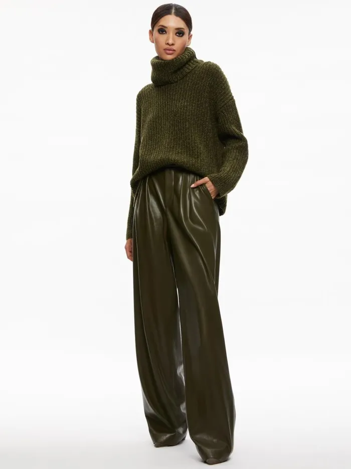 Sweaters Women Alice Olivia VERE DETACHABLE TURTLENECK SWEATER Bordeaux