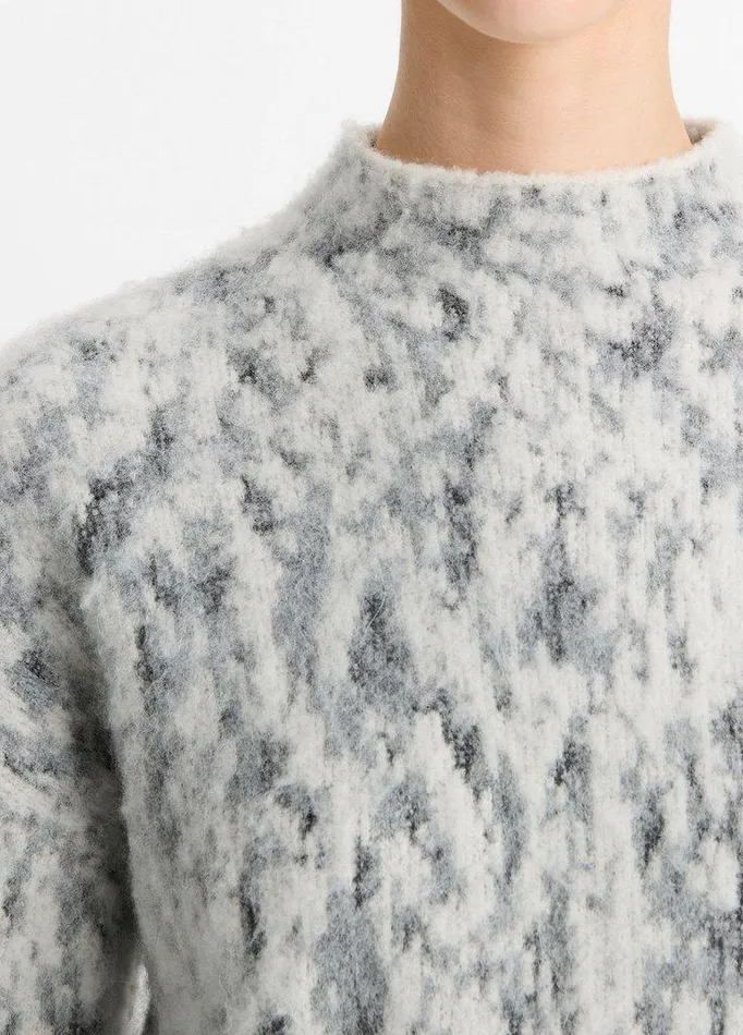 Sweaters Women Vince Abstract Onyx Jacquard WoolBlend Mock Neck Sweater Grey Onyx Sweaters Women Vince Abstract Onyx Jacquard WoolBlend Mock Neck Sweater Grey Onyx
