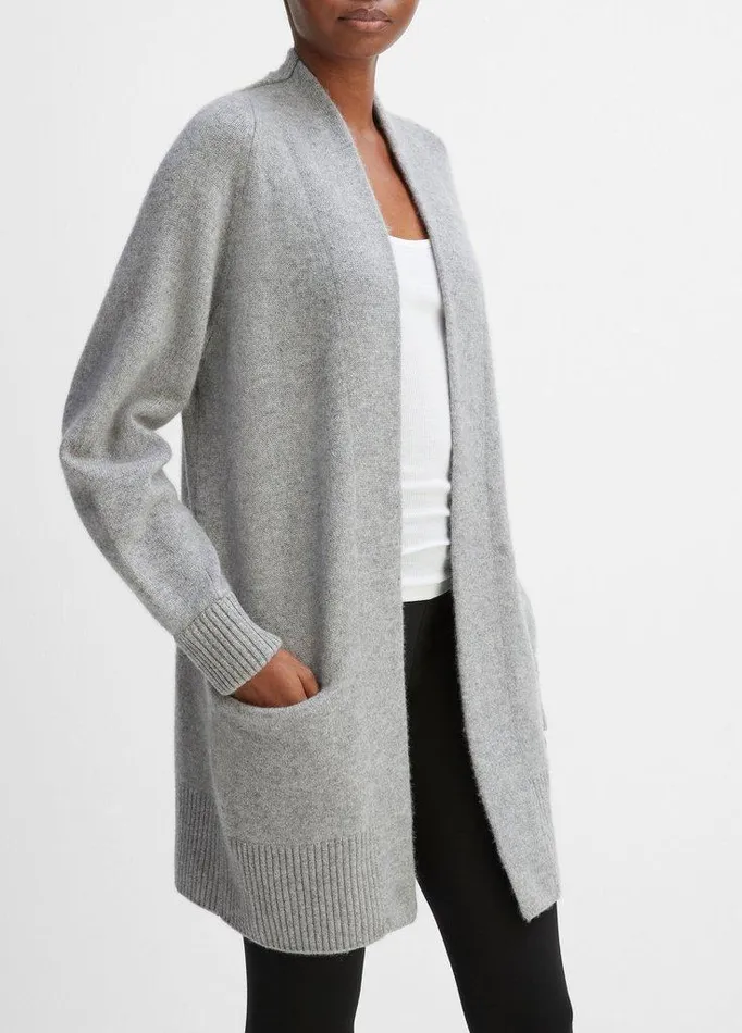 Sweaters Women Vince Cashmere OpenFront Cardigan Medium Heather Grey Sweaters Women Vince Cashmere OpenFront Cardigan Medium Heather Grey