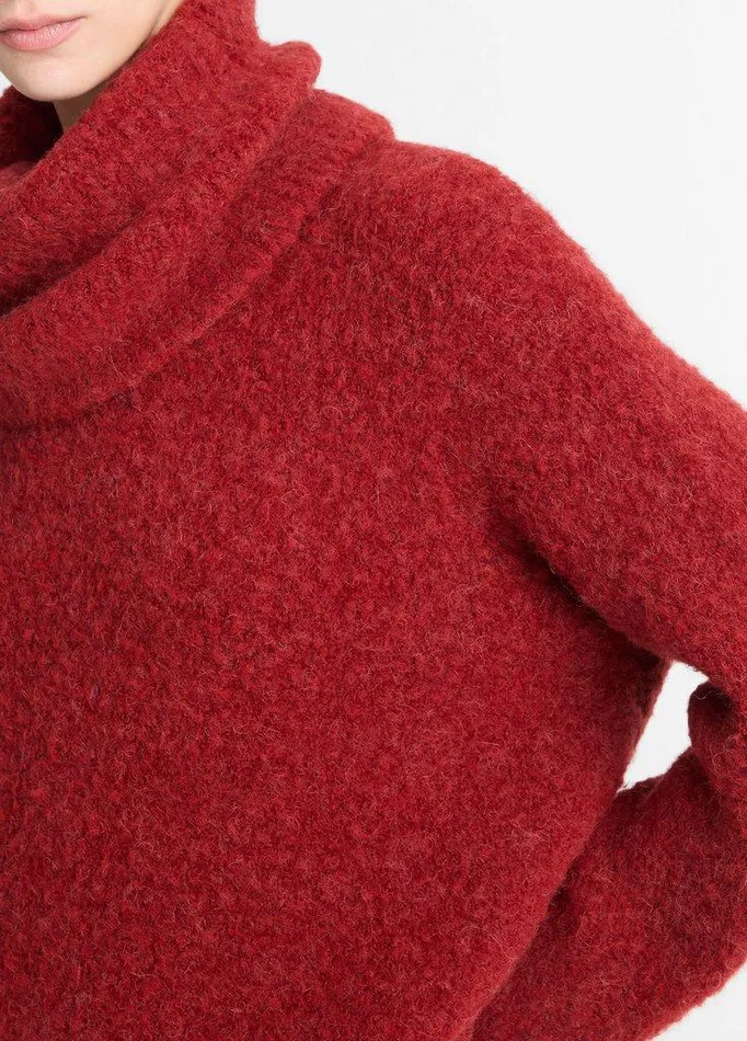 Sweaters Women Vince Italian Boucl Turtleneck Tunic Sweater Ruby Ink Sweaters Women Vince Italian Boucl Turtleneck Tunic Sweater Ruby Ink