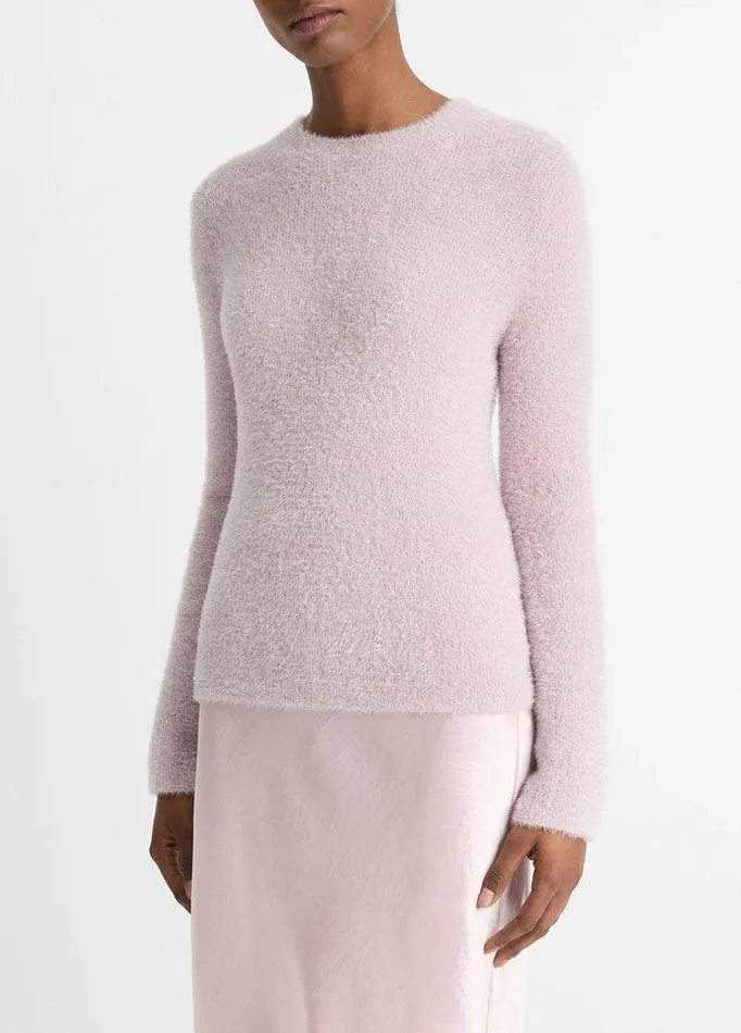 Sweaters Women Vince Metallic Eyelash Pullover Sweater Orchid Stone Metallic Sweaters Women Vince Metallic Eyelash Pullover Sweater Orchid Stone Metallic