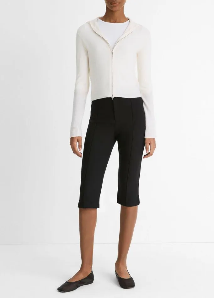 Sweaters Women Vince WoolBlend Zip Hoodie Off White
