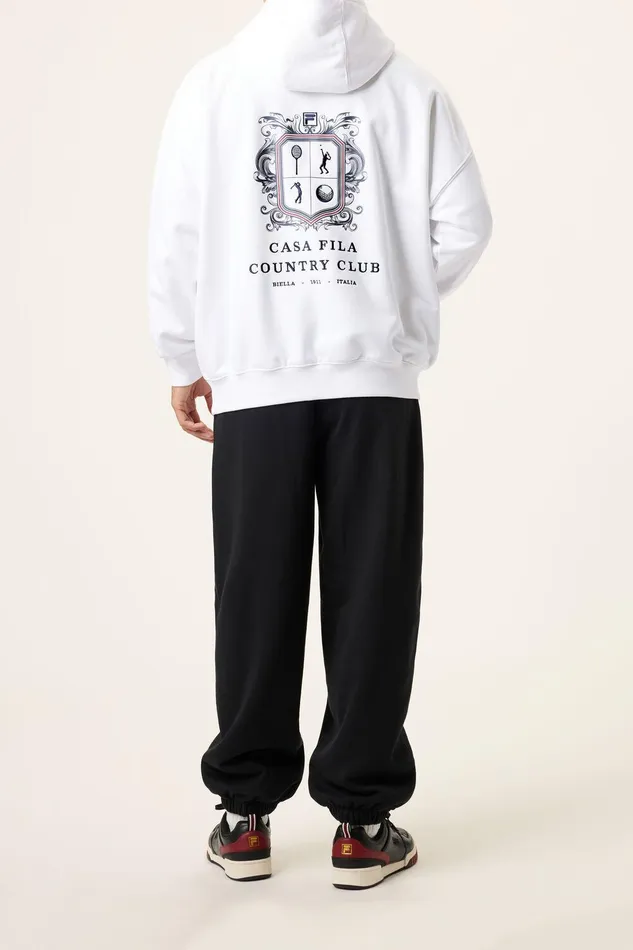 Sweatshirts and Hoodies Men Fila Casa Fila Crest Country Club Hoodie 100 White Sweatshirts and Hoodies Men Fila Casa Fila Crest Country Club Hoodie 100 White