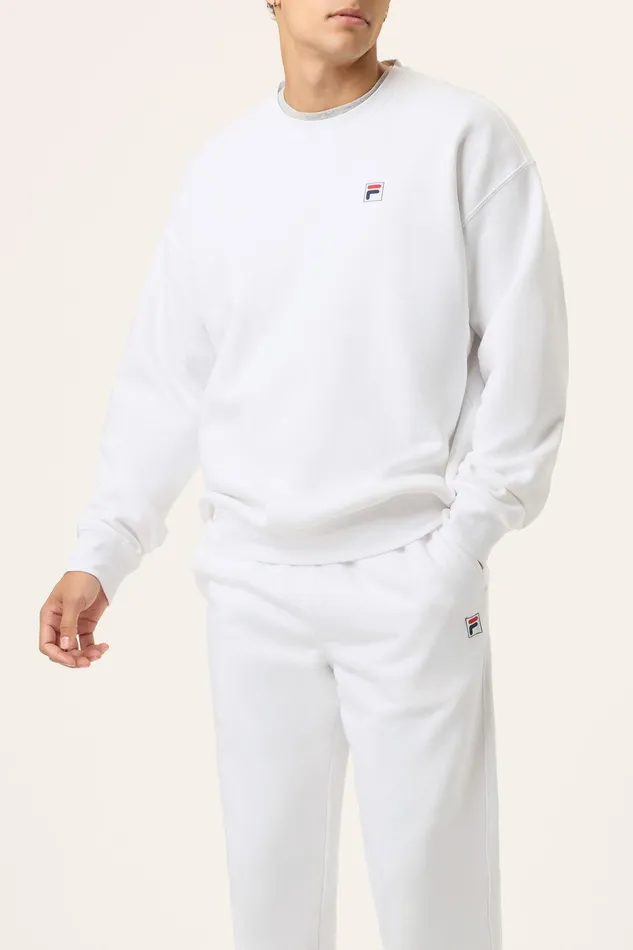Sweatshirts and Hoodies Men Fila Classic Relaxed Sweatshirt 100 White Sweatshirts and Hoodies Men Fila Classic Relaxed Sweatshirt 100 White