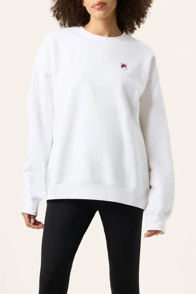 Sweatshirts and Hoodies Men Fila Classic Relaxed Sweatshirt 100 White Sweatshirts and Hoodies Men Fila Classic Relaxed Sweatshirt 100 White